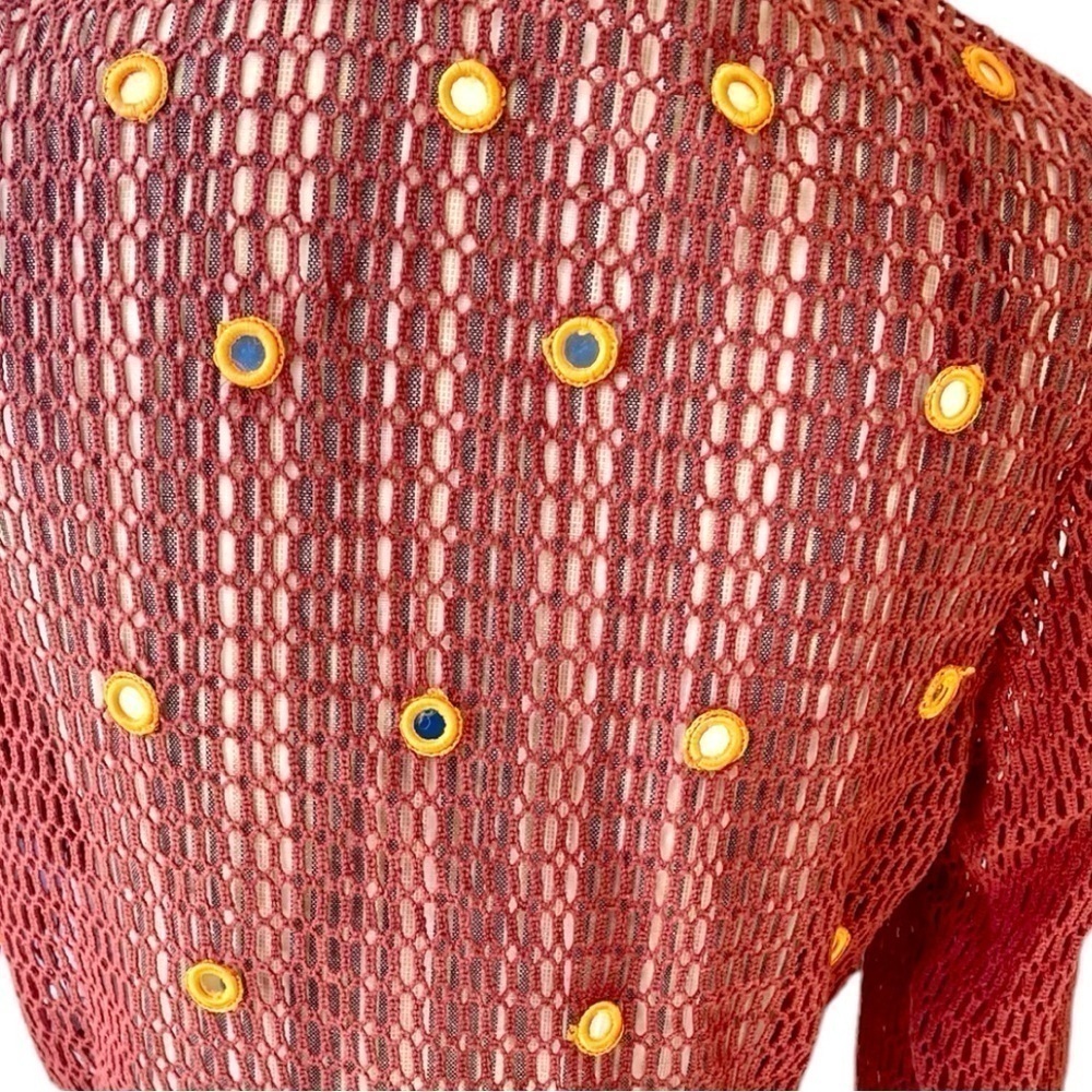 Zara shrug, open weave, little mirrored disks, open front, excellent condition - Picture 4 of 5